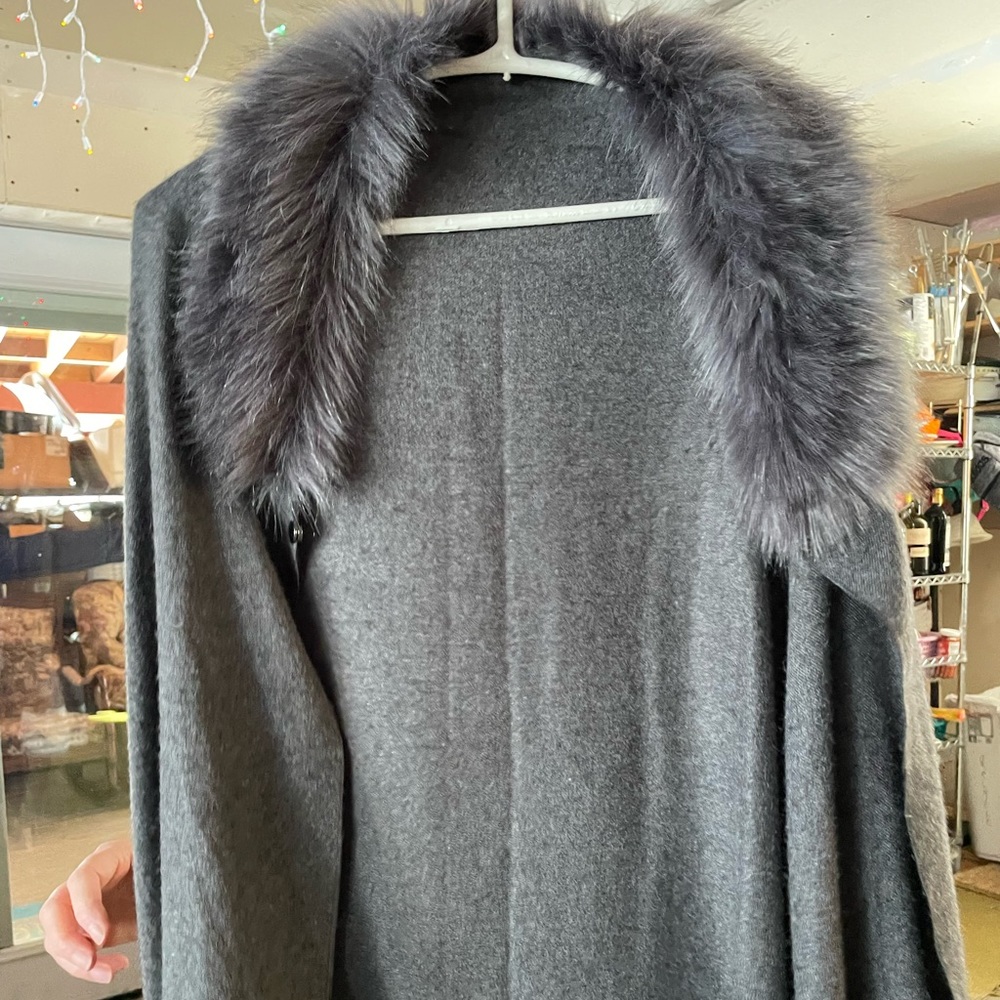 grey woman’s cloak